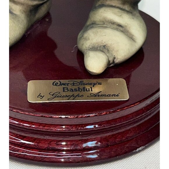 1994 Giuseppe Armani Disney Hand Signed Bashful Dwarf Dwarves Figurine Italy - Picture 6 of 7